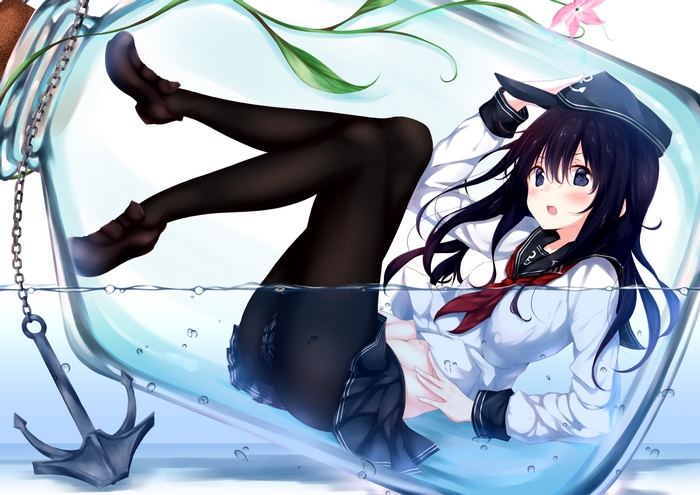 Akatsuki from KanColle in a bottle