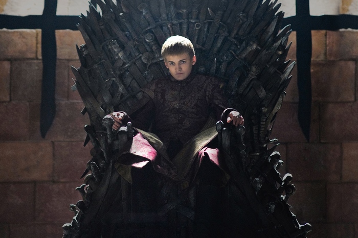 Joffrey Baratheon on the Iron Throne