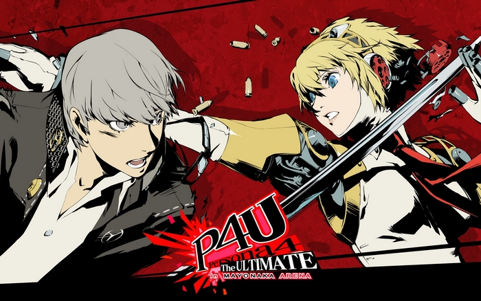 Yu Narukami and Aigis from Persona 4 Arena