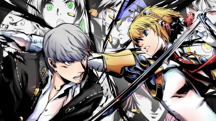 Yu Narukami and Aigis from Persona 4 Arena