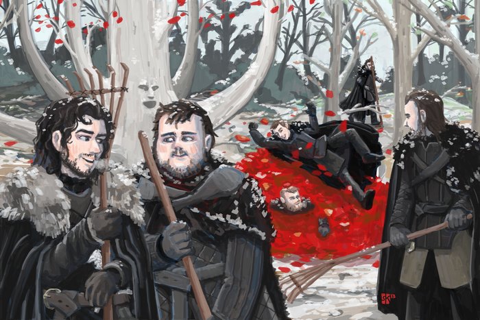 Jon Snow and Samwell Tarly from Game of Thrones