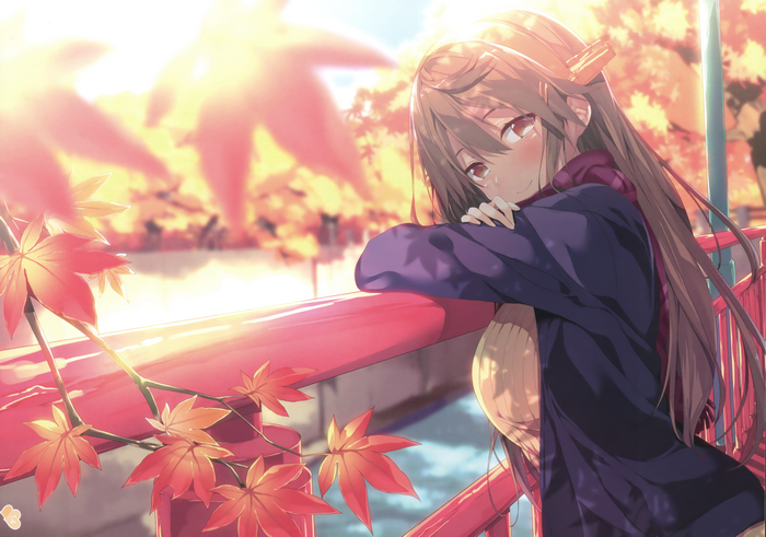 Haruna from Kancolle in autumn