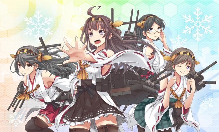 Haruna and friends from Kantai Collection