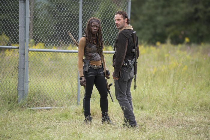 Michonne and Rick Grimes from The Walking Dead