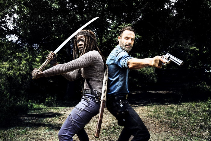 Michonne and Rick Grimes from The Walking Dead