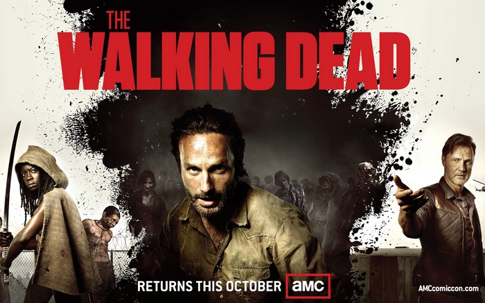 The Walking Dead Poster with Rick Grimes, Michonne, and The Governor