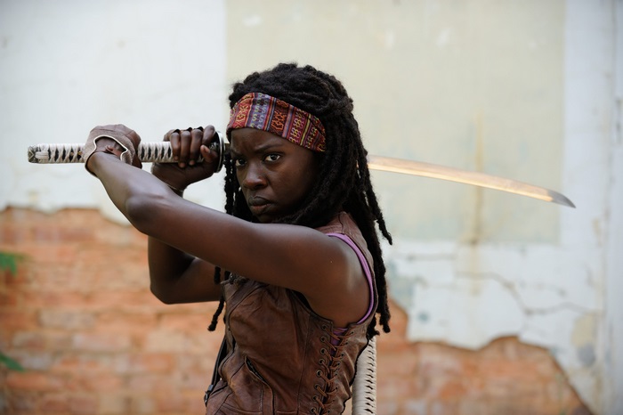 Michonne from The Walking Dead with a Katana