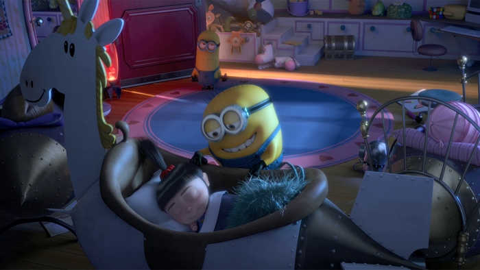Agnes from Despicable Me with Minions