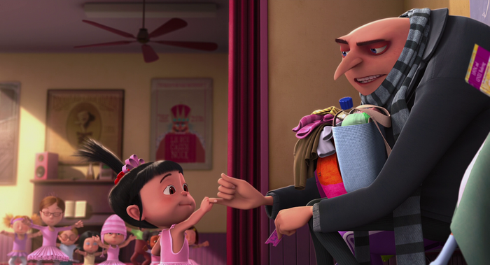 Agnes from Despicable Me with Gru