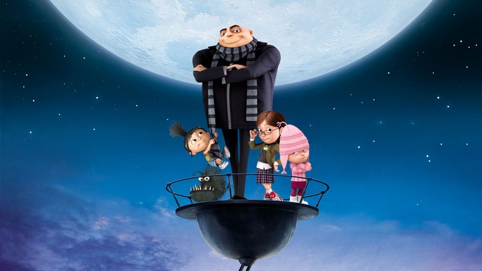 Gru and adopted daughters from Despicable Me