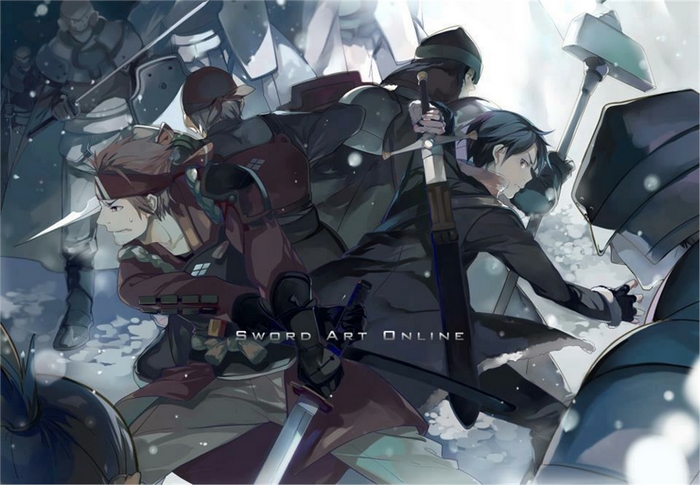 Klein and Kirito from Sword Art Online in battle