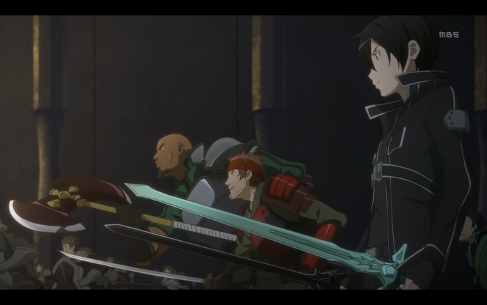 Characters from Sword Art Online with weapons