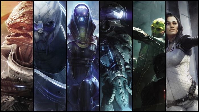 Mass Effect characters collage