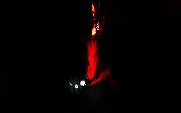 Shiki Ryougi with a knife