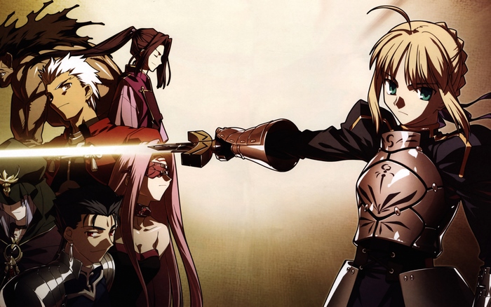 Rider and other characters from Fate/stay Night