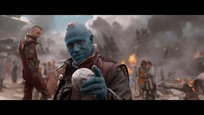 Yondu Udonta from Guardians of the Galaxy holding a Yaka Arrow