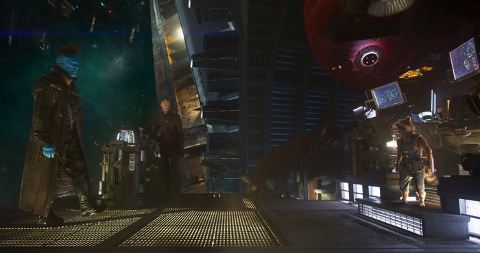 Yondu Udonta and Rocket Raccoon on a spaceship