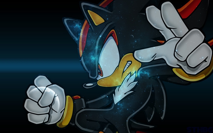 Shadow the Hedgehog with galaxy pattern