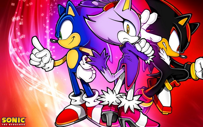 Sonic the Hedgehog, Blaze the Cat, and Shadow the Hedgehog