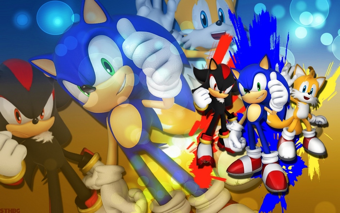 Sonic the Hedgehog, Shadow the Hedgehog, and Tails