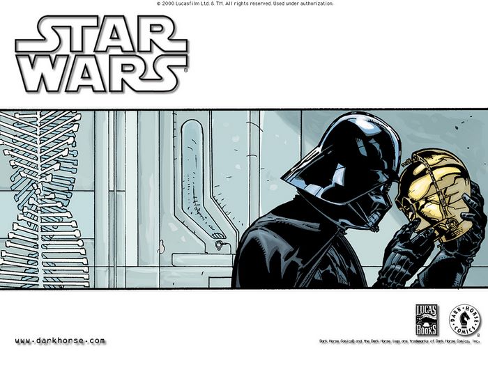 Darth Vader holding C-3PO's head from Star Wars