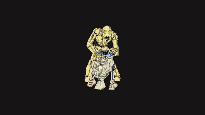 C-3PO and R2-D2 from Star Wars