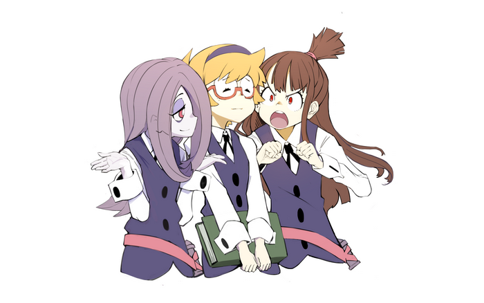 Three witches from Little Witch Academia
