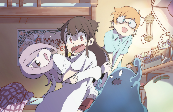 Akko, Sucy, and Lotte from Little Witch Academia