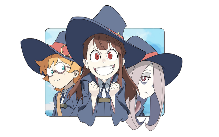 Three witches from Little Witch Academia