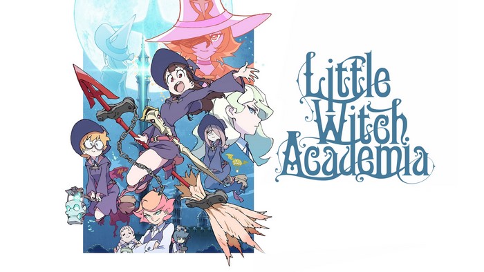 Little Witch Academia characters with logo