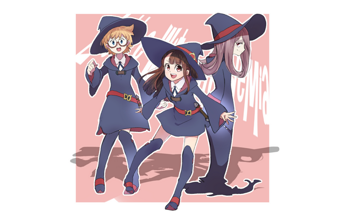 Three witches from Little Witch Academia