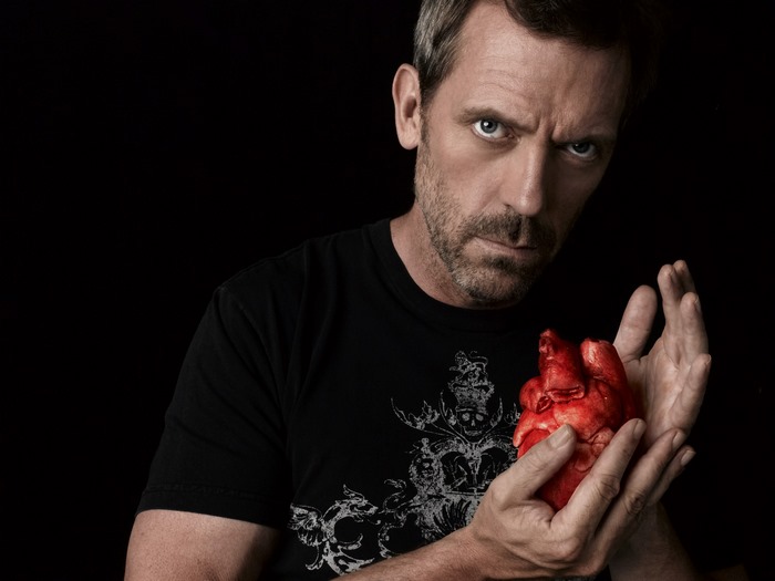 Gregory House holding a human heart
