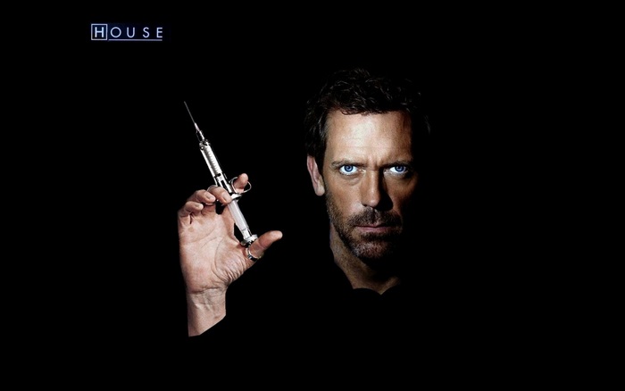 Gregory House holding a syringe