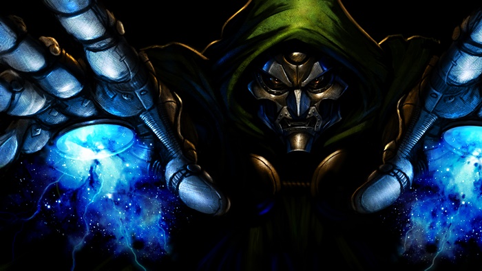 Doctor Doom with energy blasts