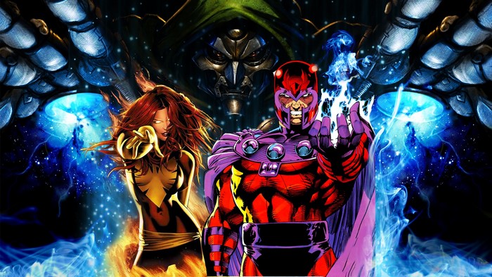 Doctor Doom, Magneto, and Phoenix from Marvel Comics