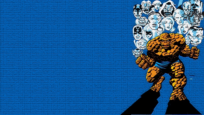 The Thing from Fantastic Four with Marvel Villains