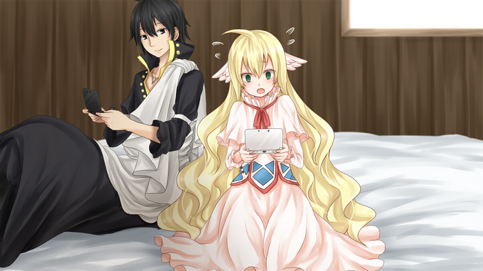 Zeref Dragneel and Mavis Vermillion playing games