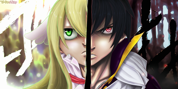 Mavis Vermillion and Zeref Dragneel from Fairy Tail
