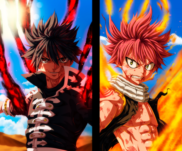 Gray Fullbuster and Natsu Dragneel from Fairy Tail