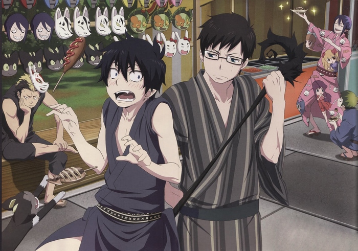 Yukio Okumura and friends at a festival