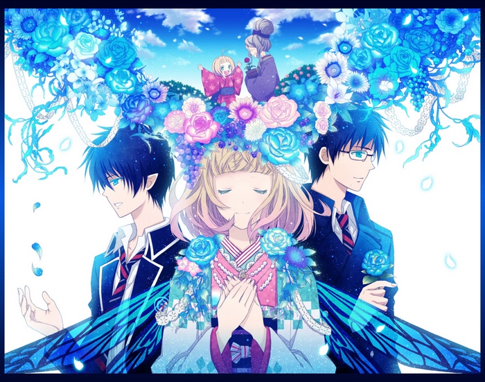 Yukio Okumura and Rin Okumura with flowers