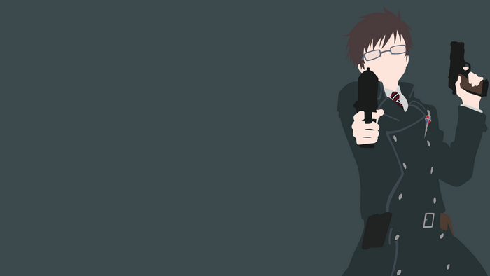 Yukio Okumura from Blue Exorcist holding guns