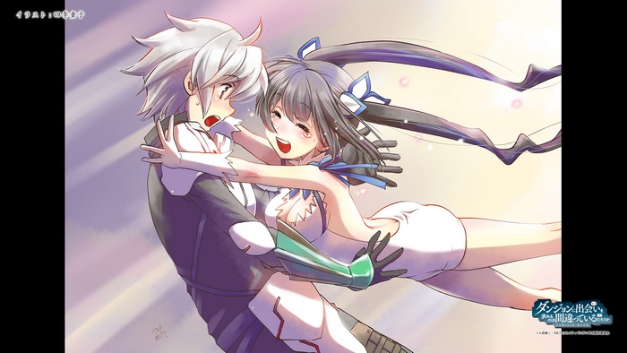 Bell Cranel and Hestia from DanMachi
