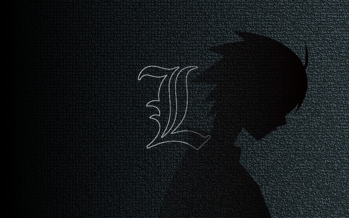L from Death Note silhouette