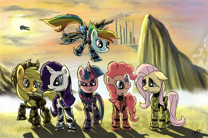 My Little Pony characters in Halo armor