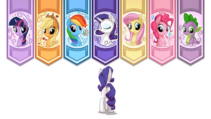 My Little Pony characters on banners