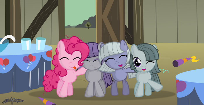 Pinkie Pie and friends at a party