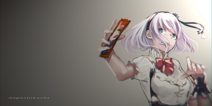 Shidare Hotaru from Dagashi Kashi holding candy