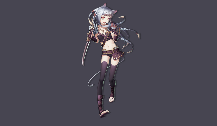 Cat-eared girl with sword