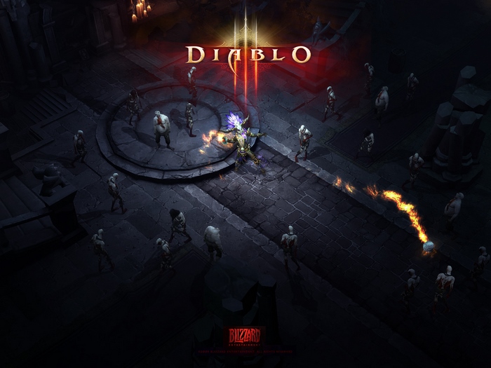 Witch Doctor from Diablo III fighting zombies